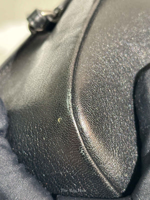 Saint Laurent Black Leather Studded Charlotte Small Messenger Bag