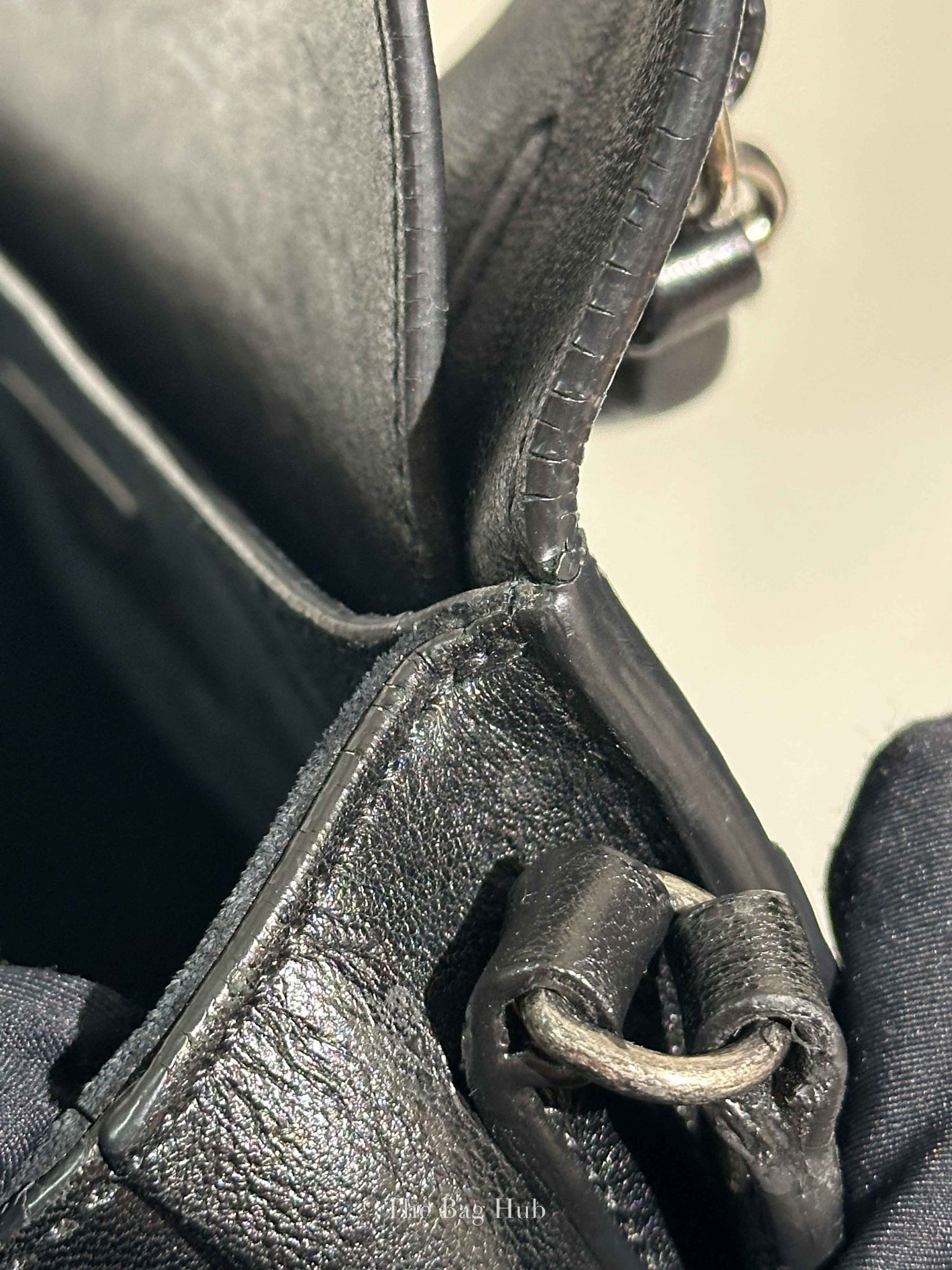 Saint Laurent Black Leather Studded Charlotte Small Messenger Bag