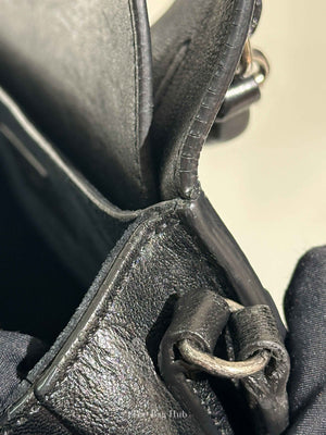 Saint Laurent Black Leather Studded Charlotte Small Messenger Bag