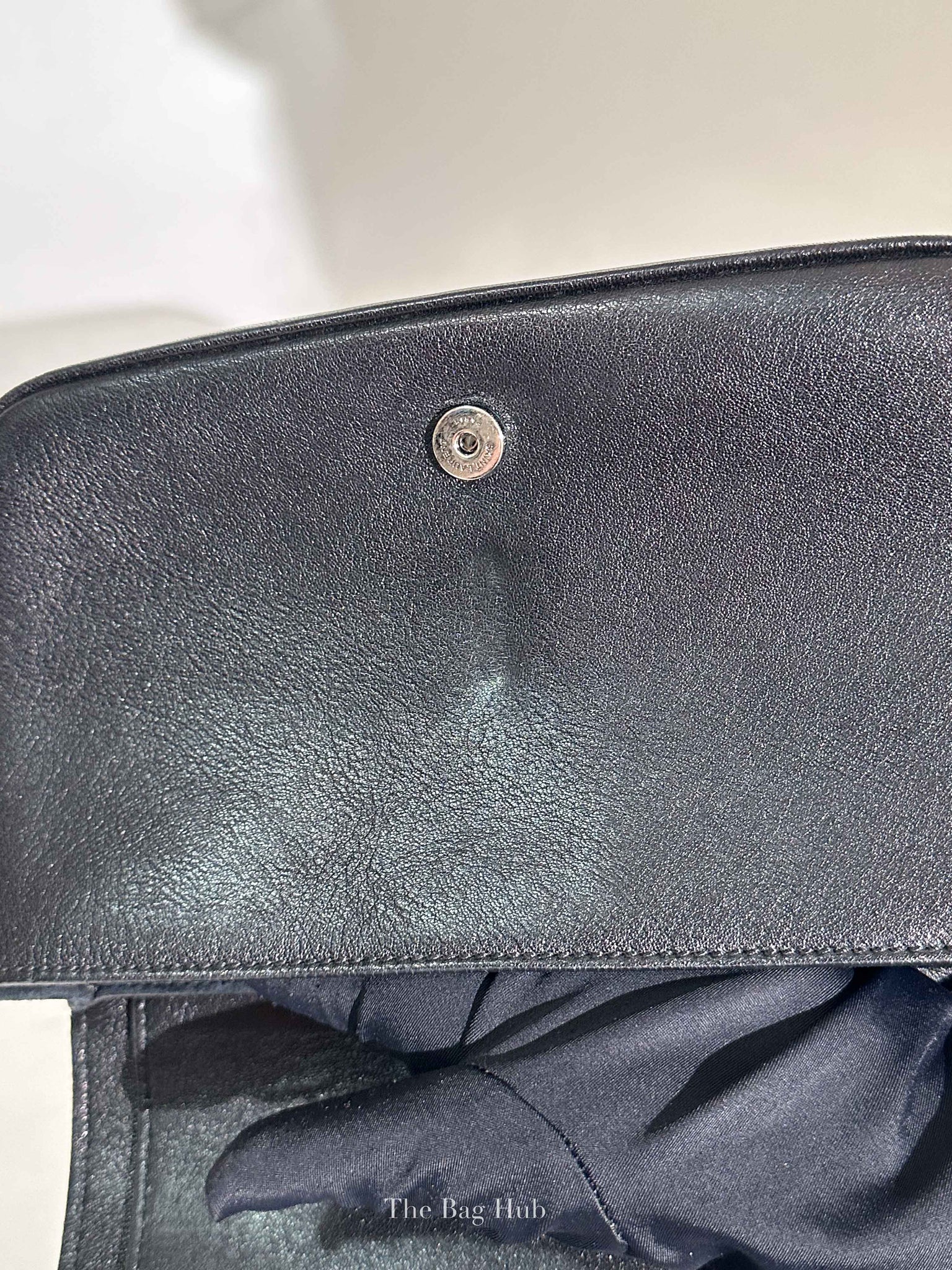 Saint Laurent Black Leather Studded Charlotte Small Messenger Bag