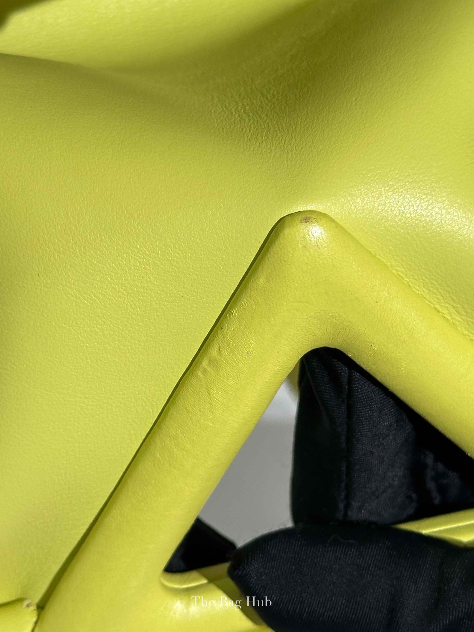 Bottega Veneta Lime Leather The Point Triangle Small Shoulder Bag