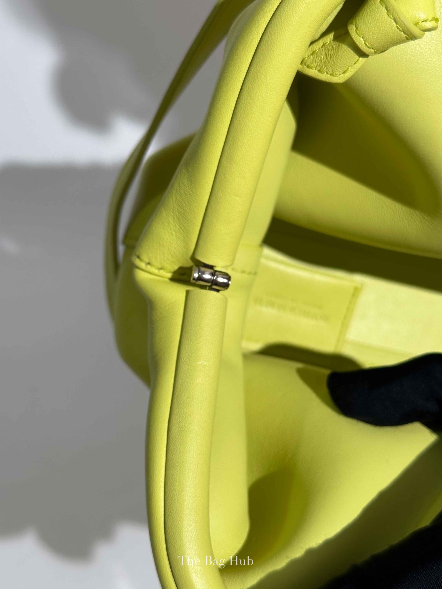 Bottega Veneta Lime Leather The Point Triangle Small Shoulder Bag