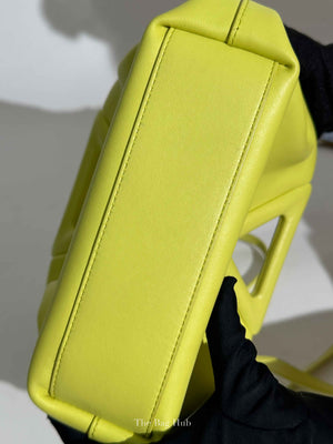 Bottega Veneta Lime Leather The Point Triangle Small Shoulder Bag