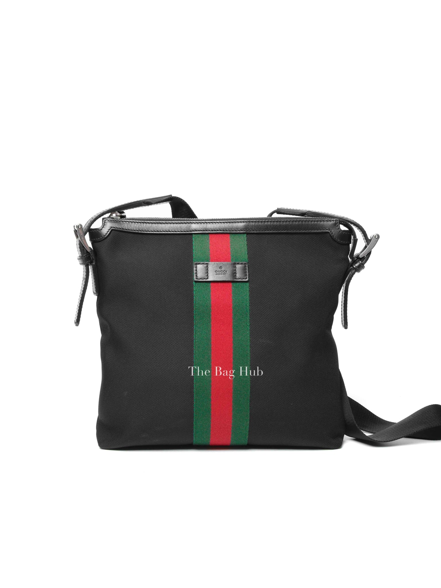 Gucci Black Techno Canvas Web Medium Messenger Bag