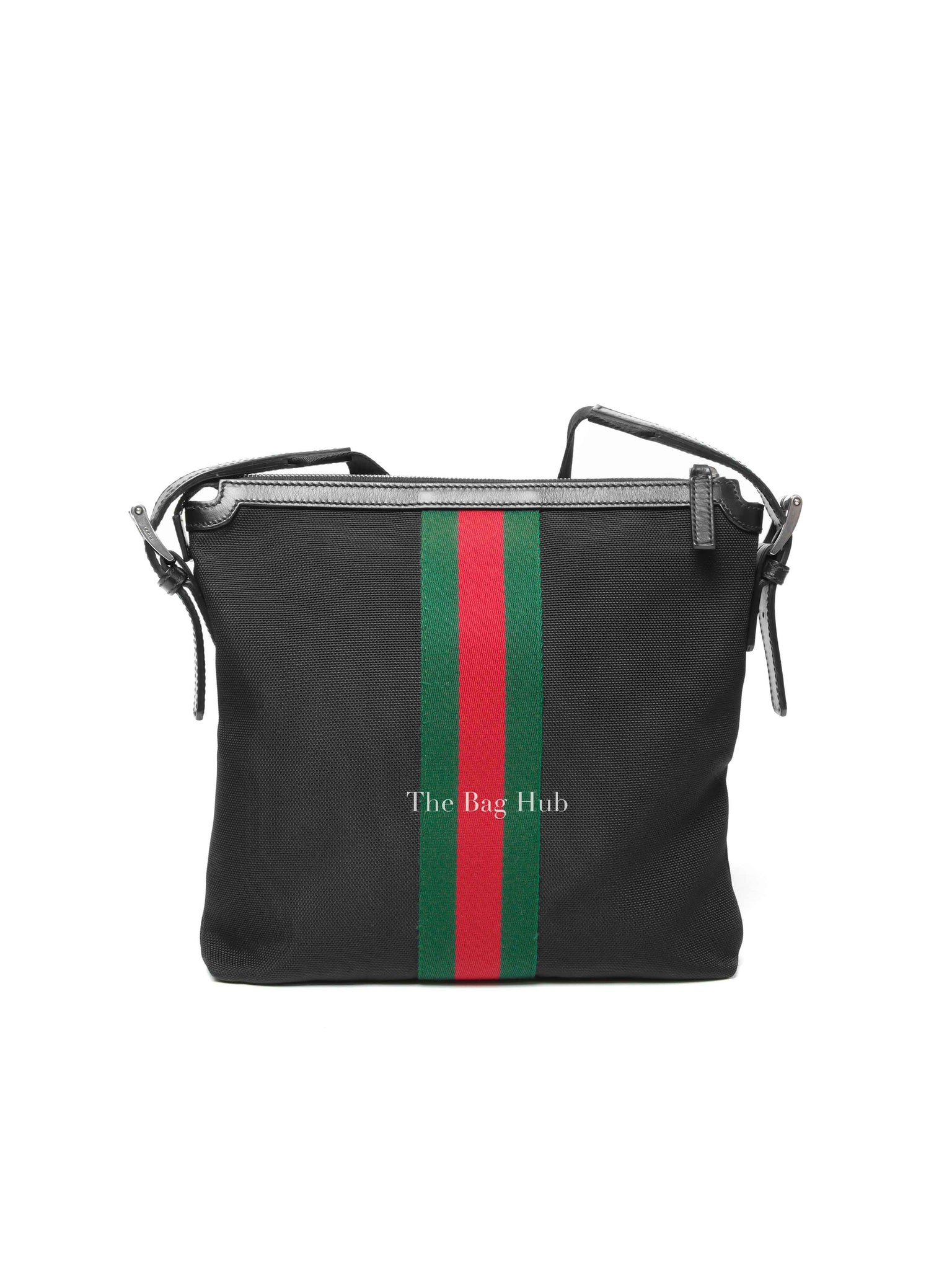 Gucci Black Techno Canvas Web Medium Messenger Bag
