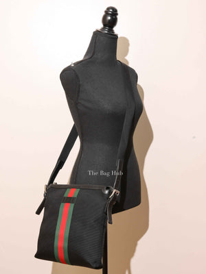 Gucci Black Techno Canvas Web Medium Messenger Bag