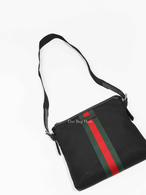 Gucci Black Techno Canvas Web Medium Messenger Bag