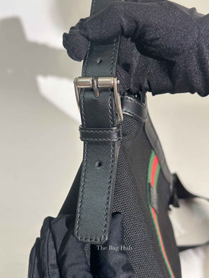 Gucci Black Techno Canvas Web Medium Messenger Bag