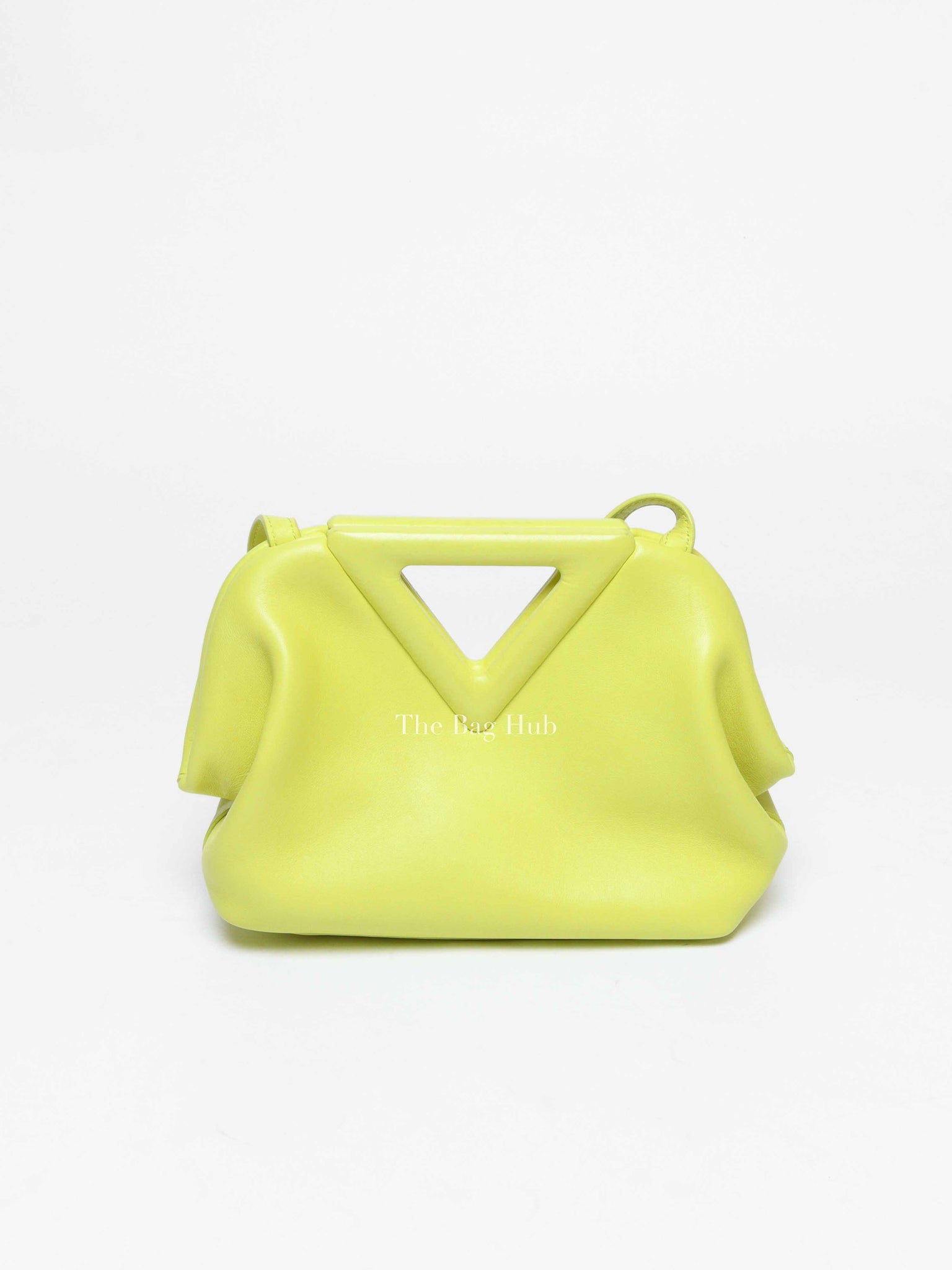 Bottega Veneta Lime Leather The Point Triangle Small Shoulder Bag