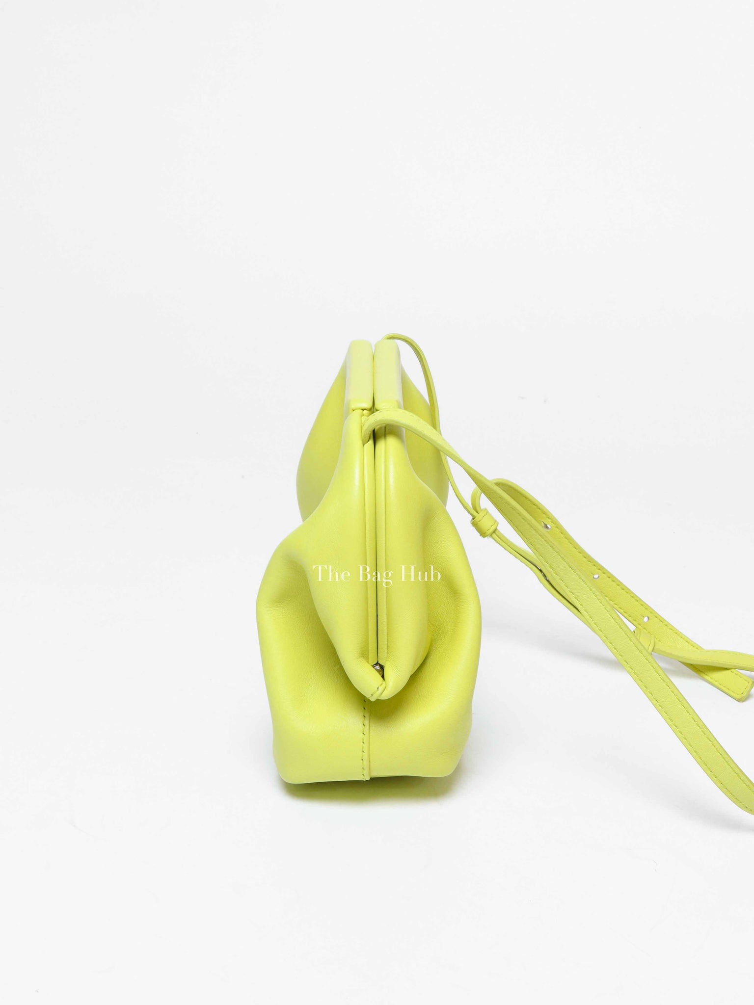 Bottega Veneta Lime Leather The Point Triangle Small Shoulder Bag
