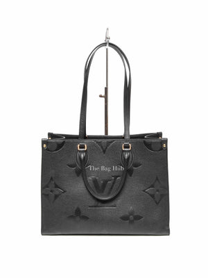 Louis Vuitton Black Leather Empreinte Monogram Giant OnTheGo MM Tote Bag