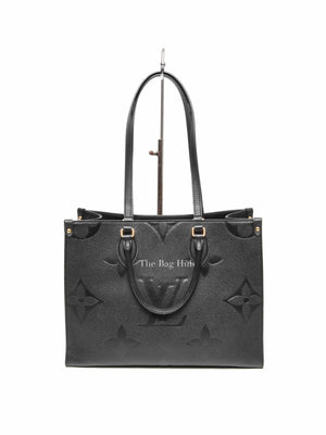 Louis Vuitton Black Leather Empreinte Monogram Giant OnTheGo MM Tote Bag