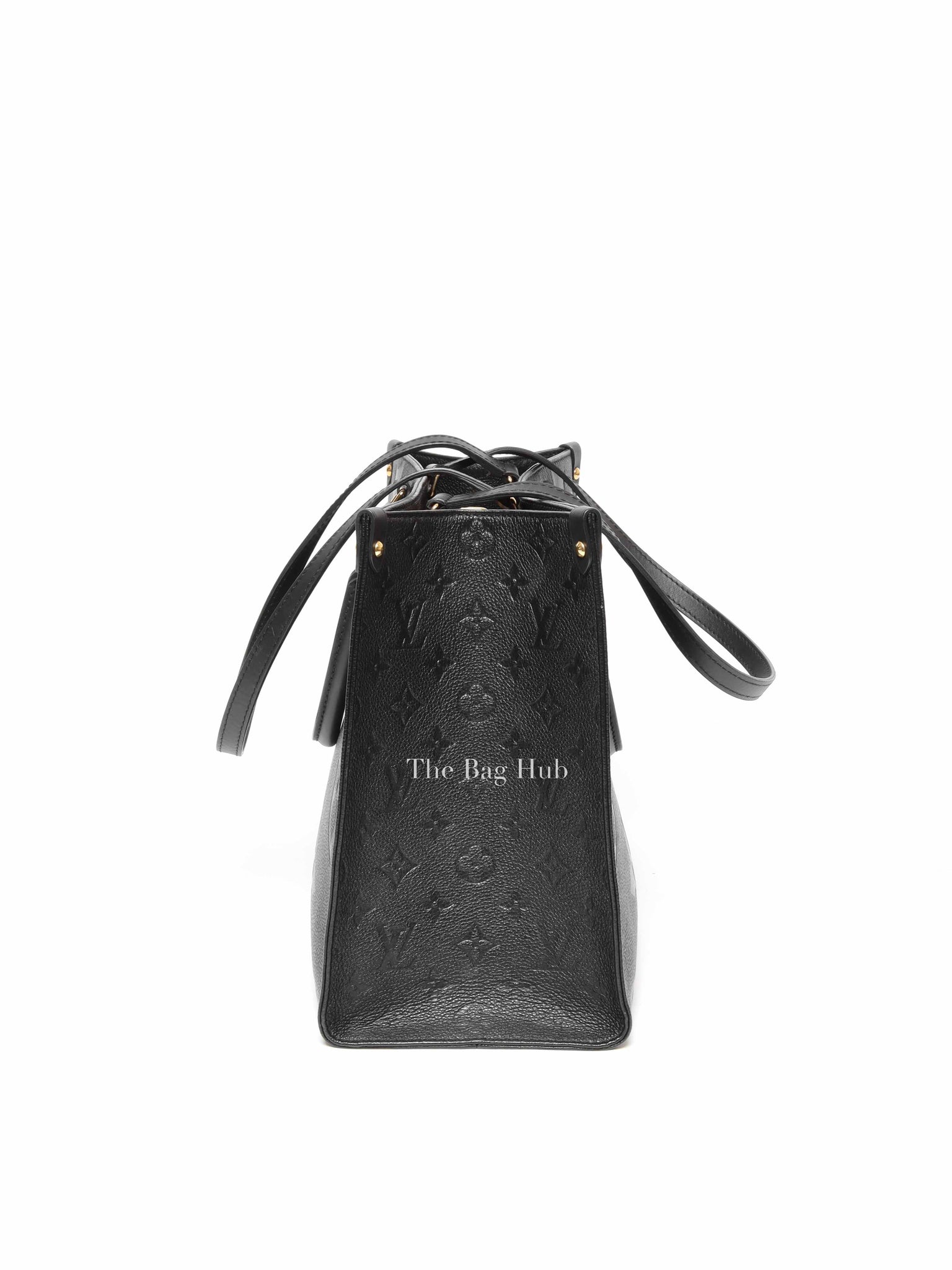Louis Vuitton Black Leather Empreinte Monogram Giant OnTheGo MM Tote Bag