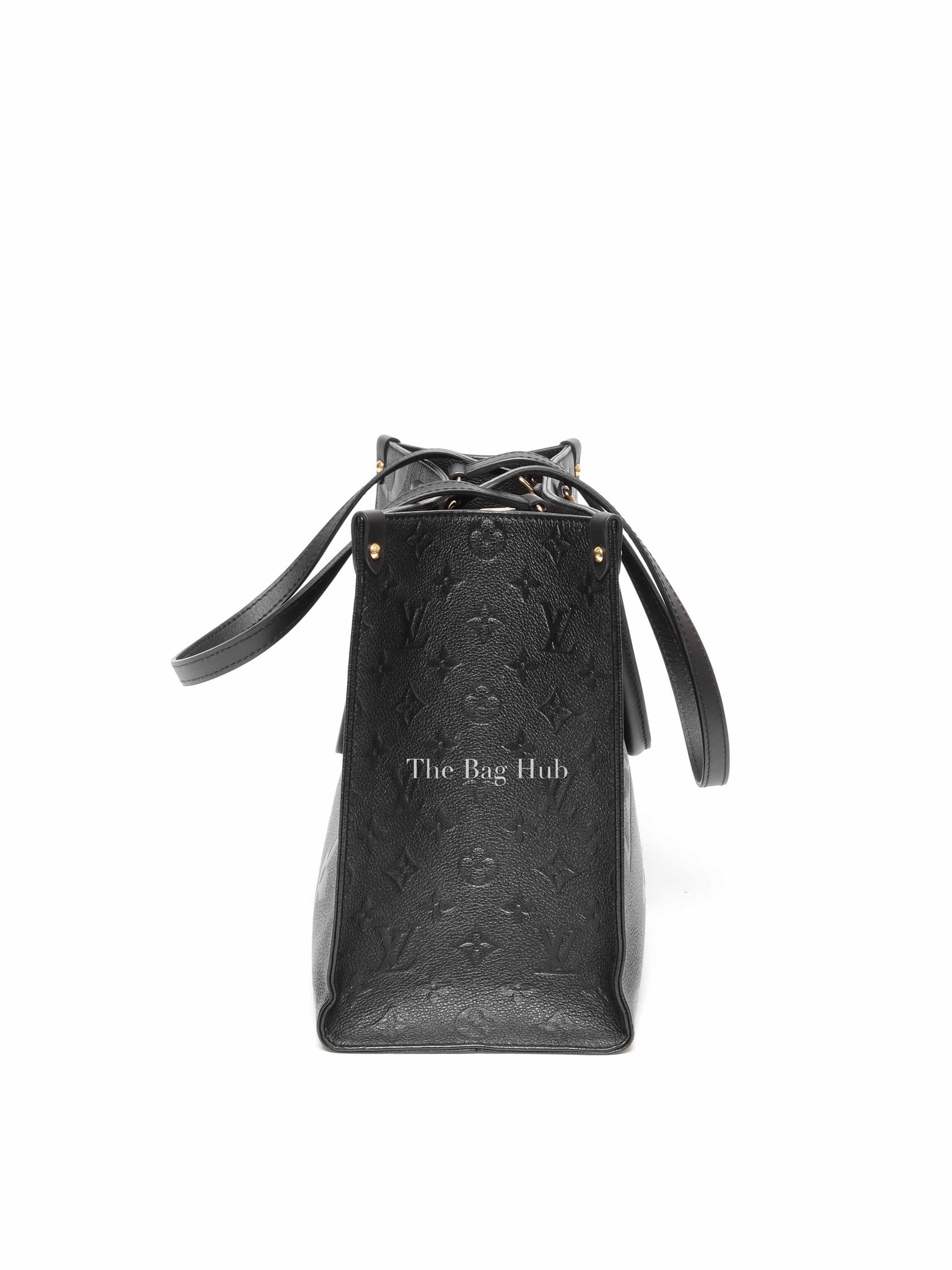Louis Vuitton Black Leather Empreinte Monogram Giant OnTheGo MM Tote Bag
