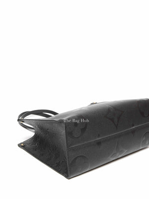 Louis Vuitton Black Leather Empreinte Monogram Giant OnTheGo MM Tote Bag