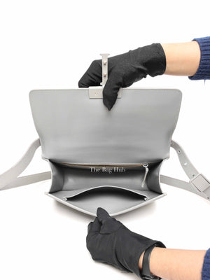 Dior Grey Grained Calfskin Ultra Matte 30 Montaigne Flap Bag