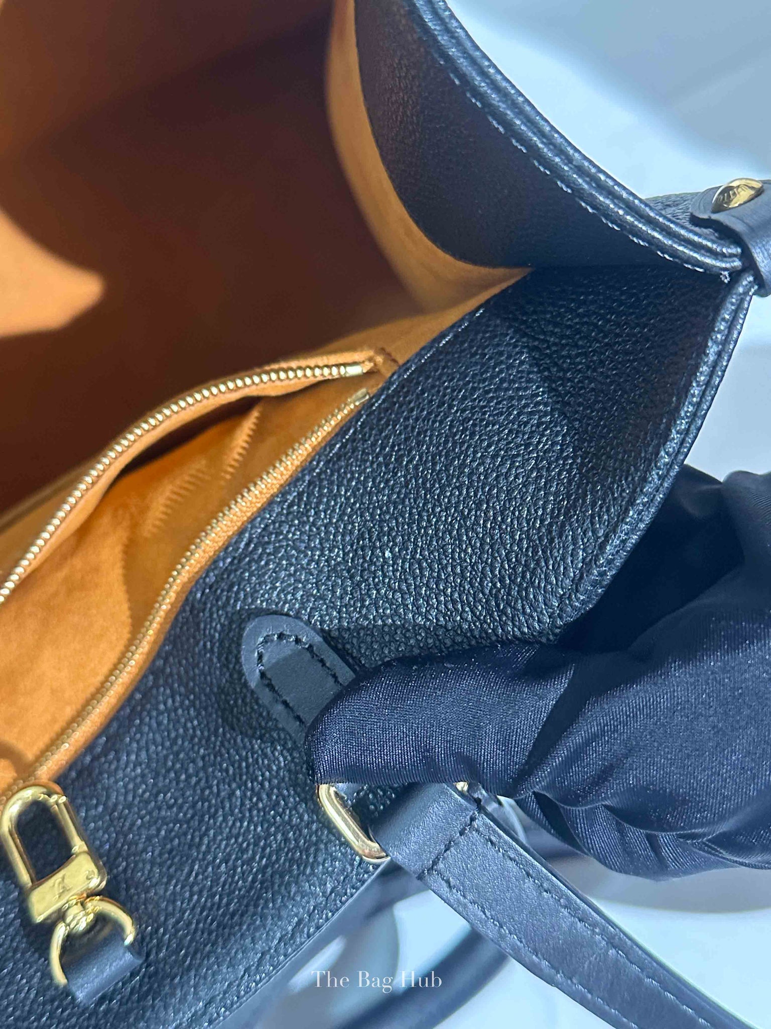 Louis Vuitton Black Leather Empreinte Monogram Giant OnTheGo MM Tote Bag