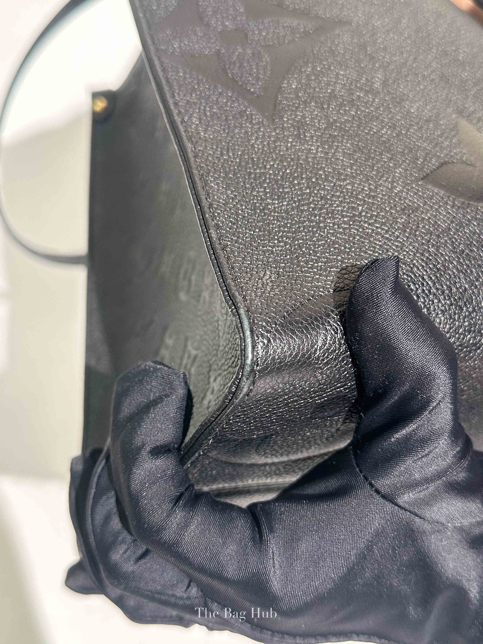 Louis Vuitton Black Leather Empreinte Monogram Giant OnTheGo MM Tote Bag