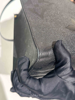 Louis Vuitton Black Leather Empreinte Monogram Giant OnTheGo MM Tote Bag