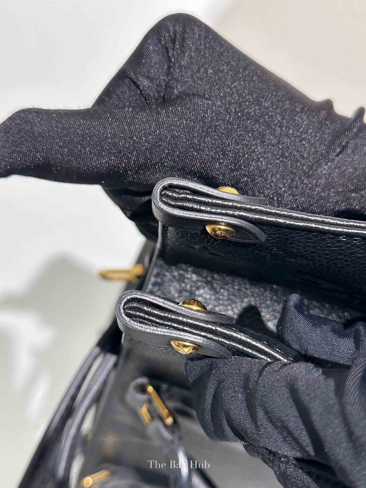 Louis Vuitton Black Leather Empreinte Monogram Giant OnTheGo MM Tote Bag