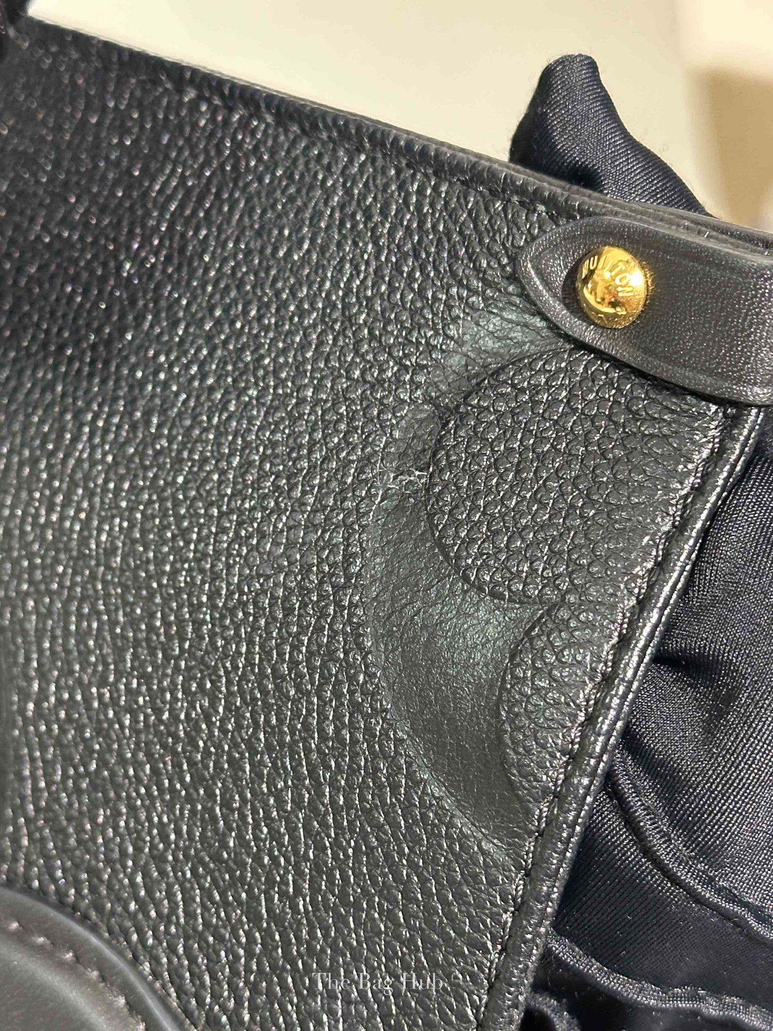 Louis Vuitton Black Leather Empreinte Monogram Giant OnTheGo MM Tote Bag