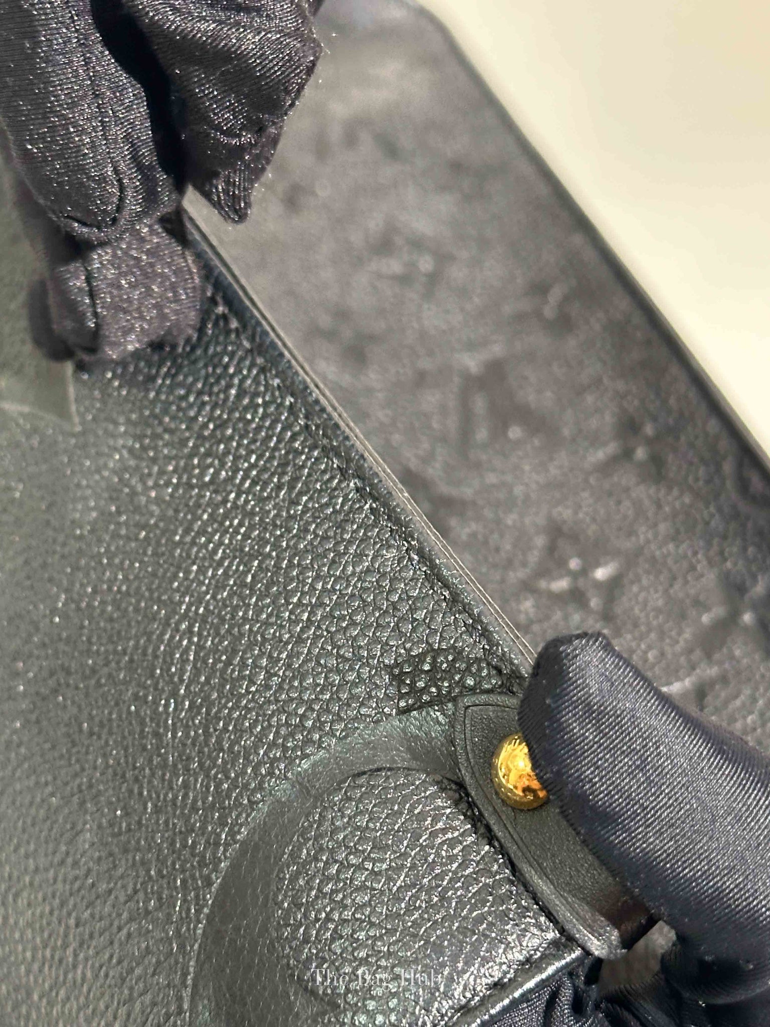 Louis Vuitton Black Leather Empreinte Monogram Giant OnTheGo MM Tote Bag