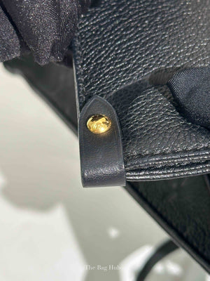 Louis Vuitton Black Leather Empreinte Monogram Giant OnTheGo MM Tote Bag