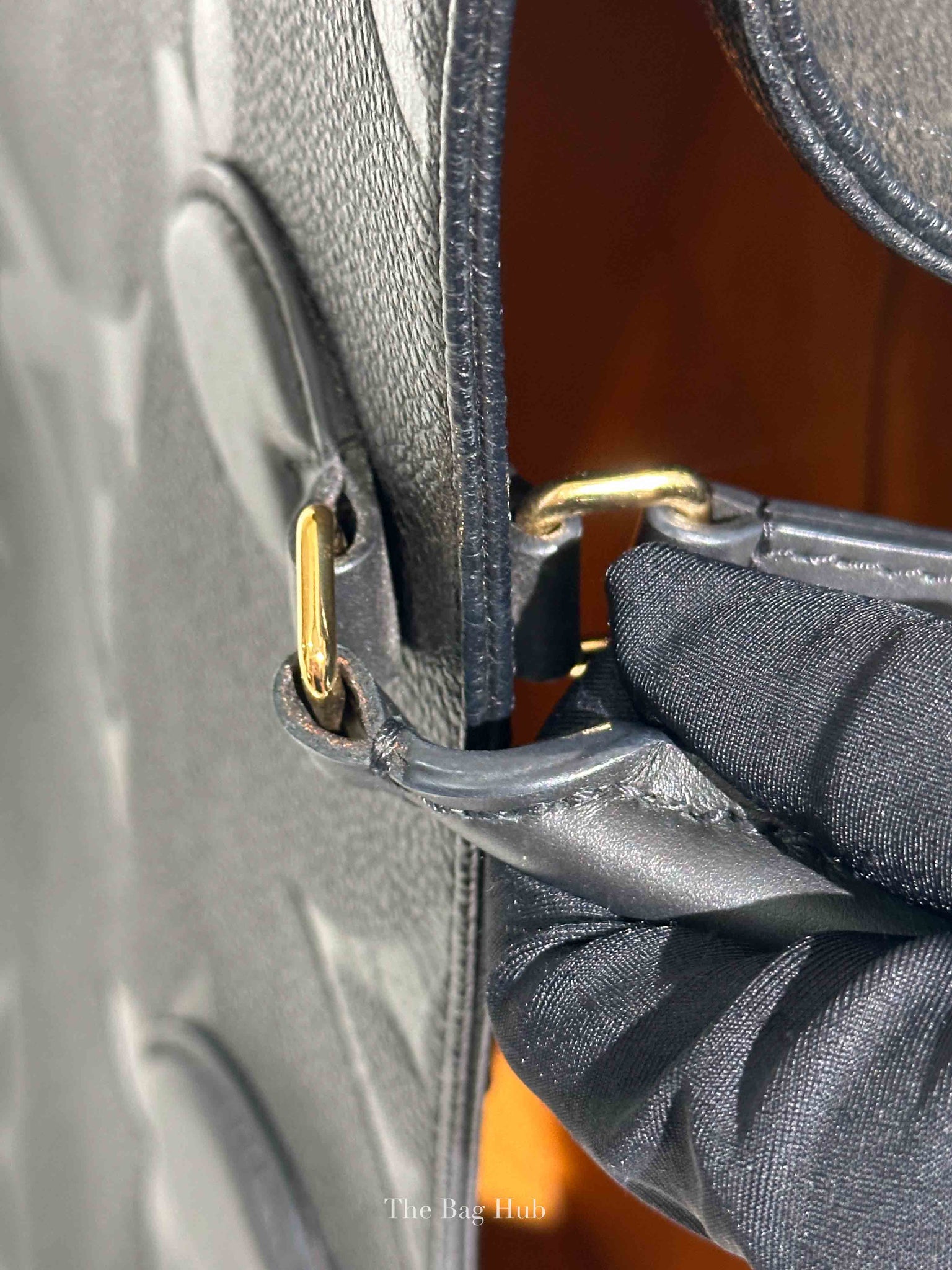 Louis Vuitton Black Leather Empreinte Monogram Giant OnTheGo MM Tote Bag