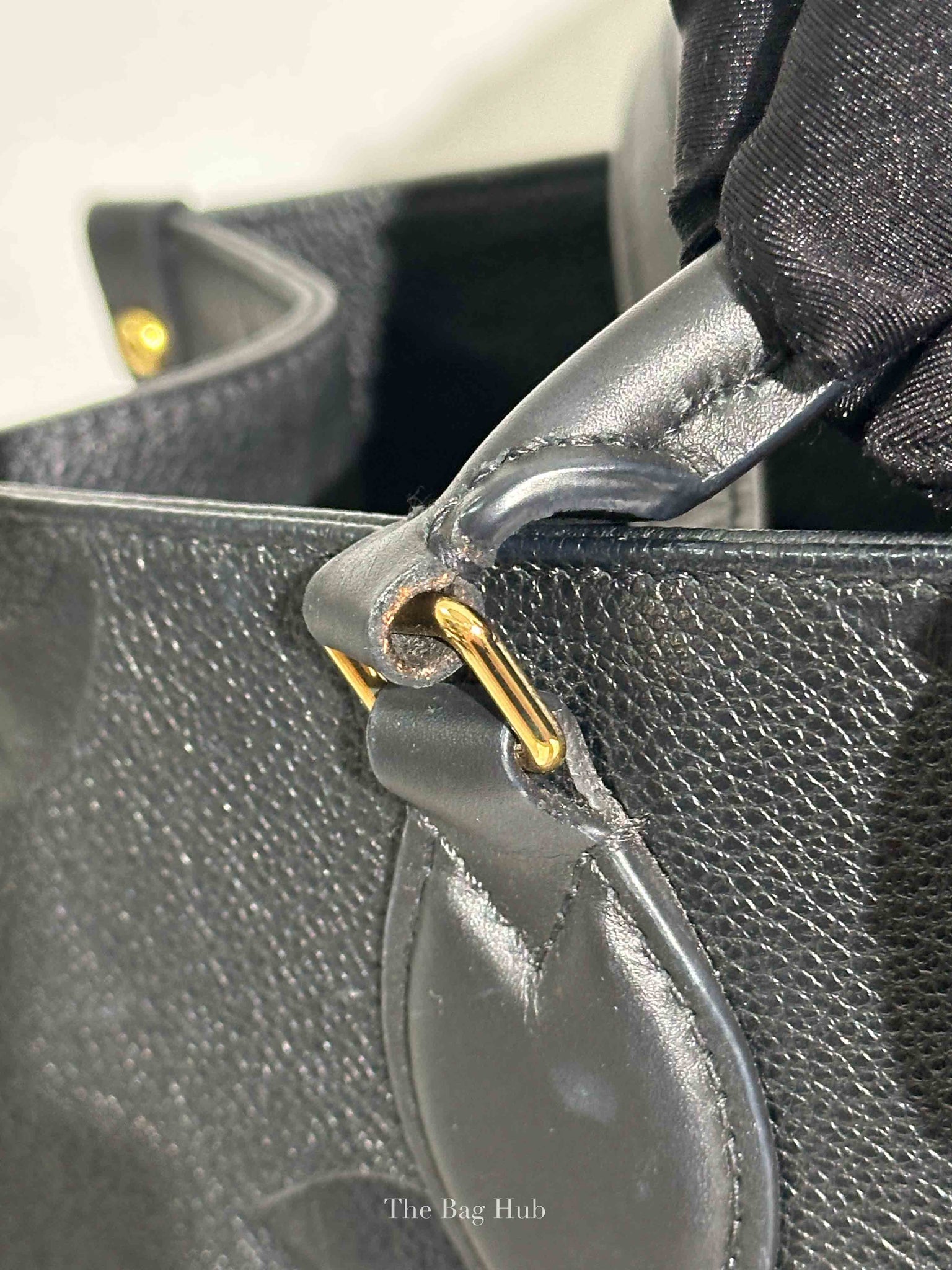 Louis Vuitton Black Leather Empreinte Monogram Giant OnTheGo MM Tote Bag