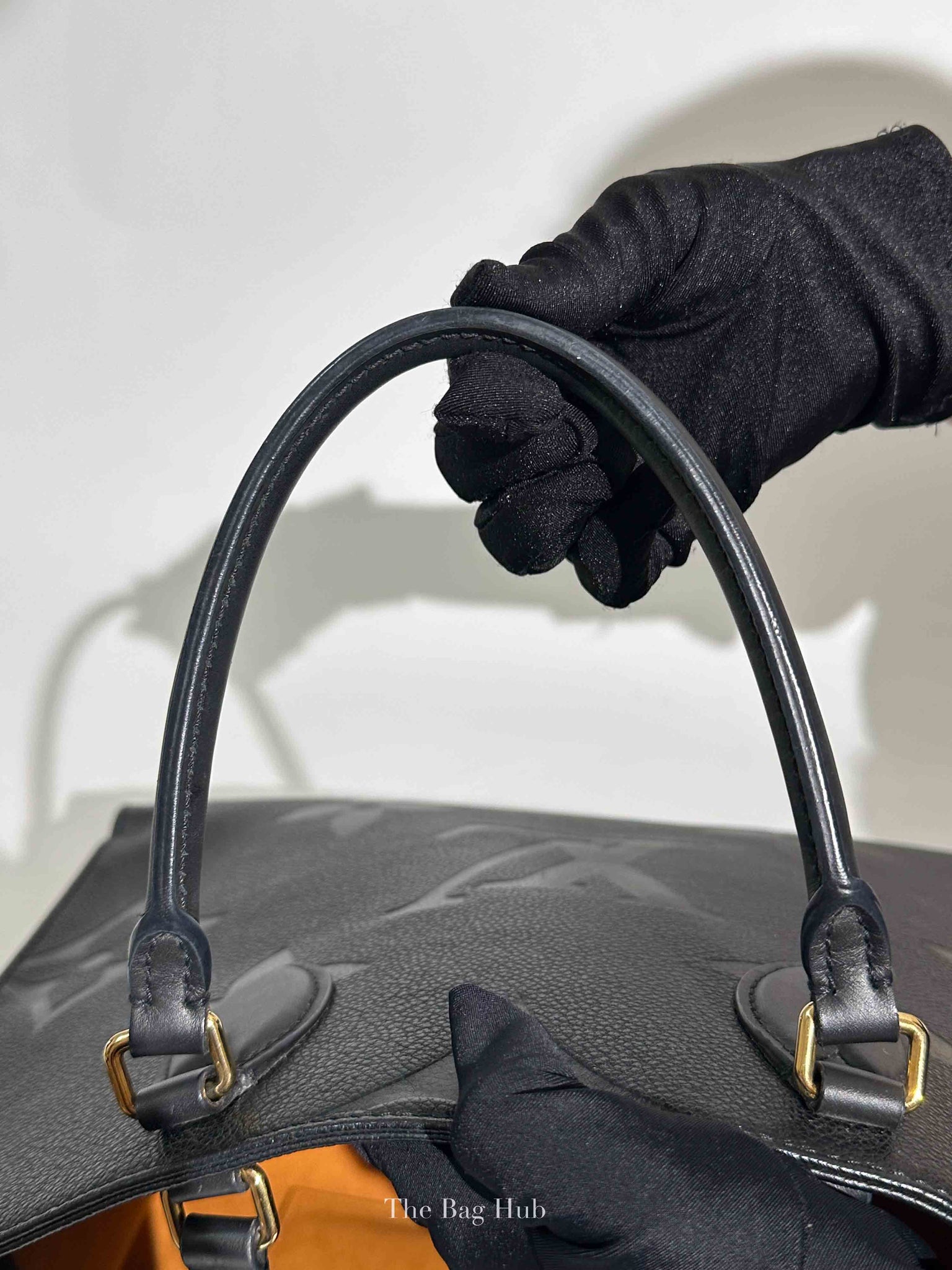 Louis Vuitton Black Leather Empreinte Monogram Giant OnTheGo MM Tote Bag