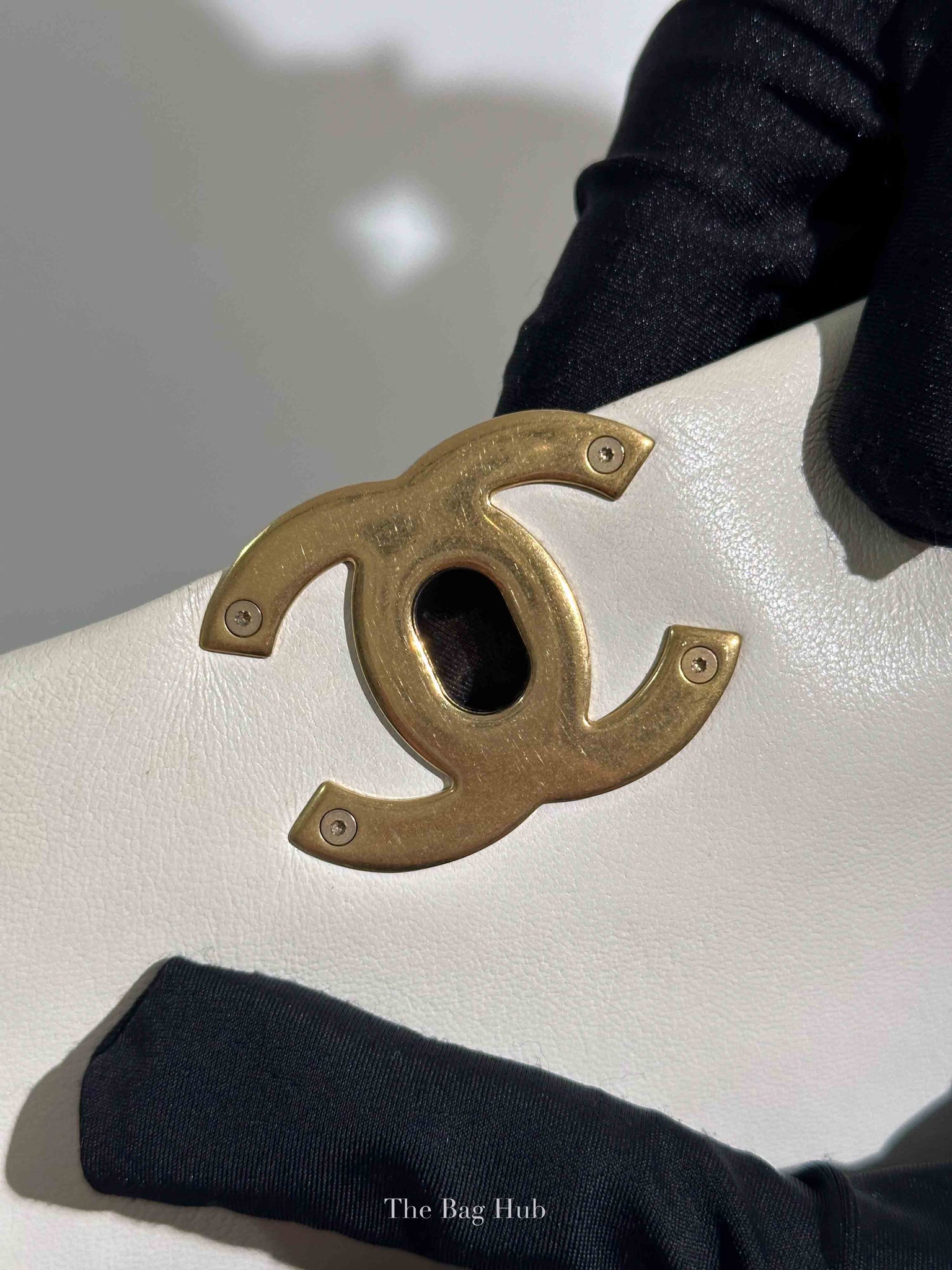 Chanel White Lambskin C19 Flap Bag