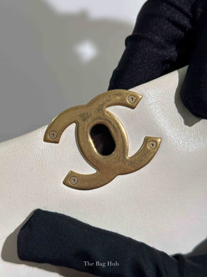 Chanel White Lambskin C19 Flap Bag
