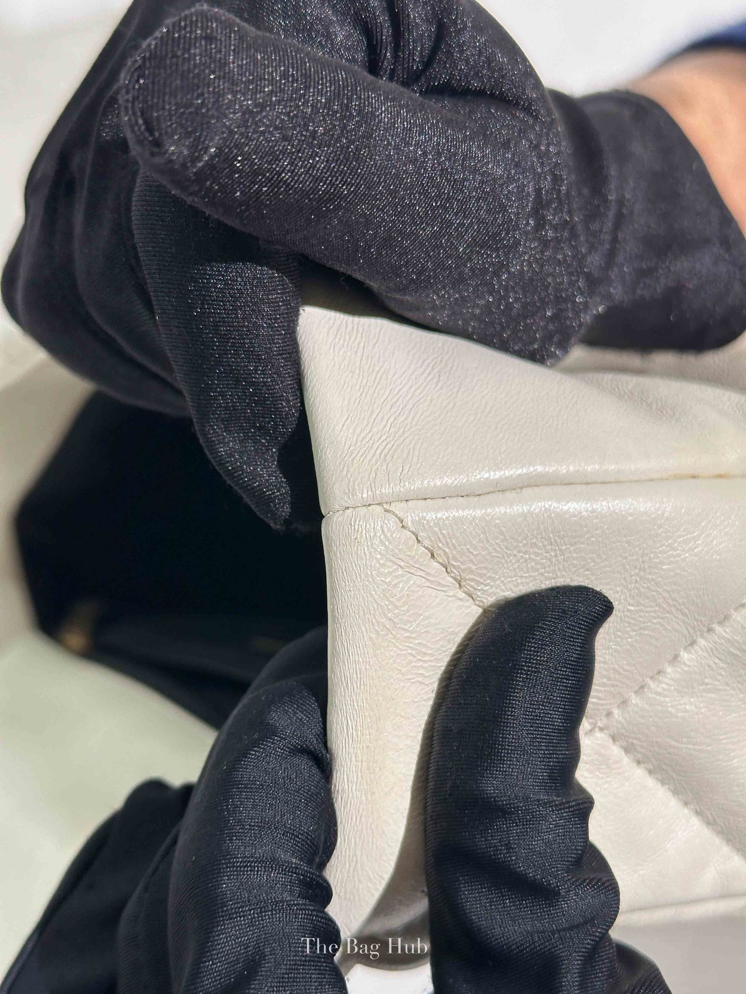Chanel White Lambskin C19 Flap Bag