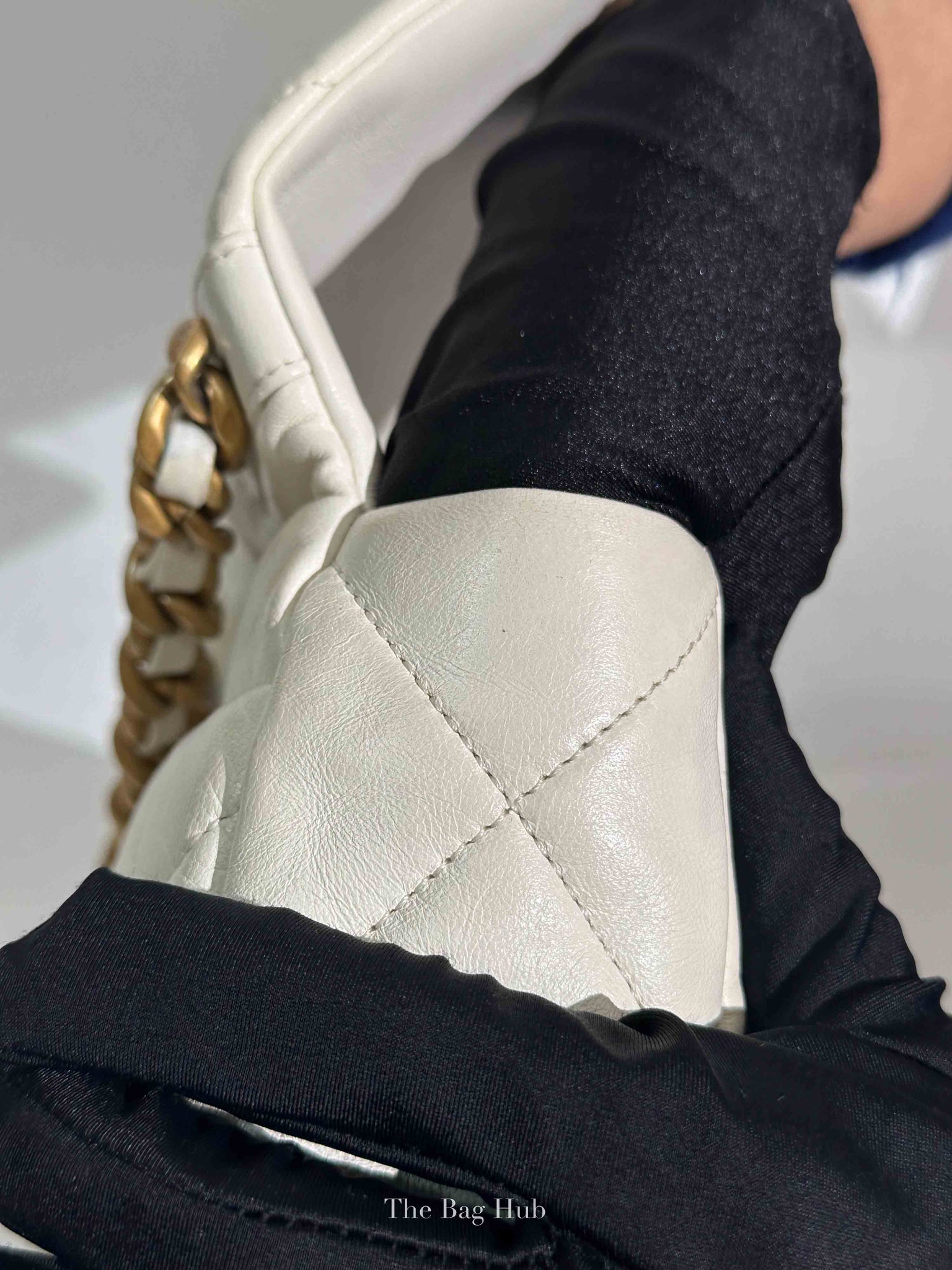 Chanel White Lambskin C19 Flap Bag