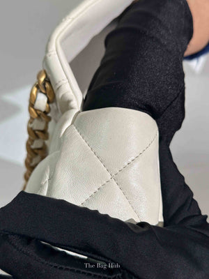 Chanel White Lambskin C19 Flap Bag