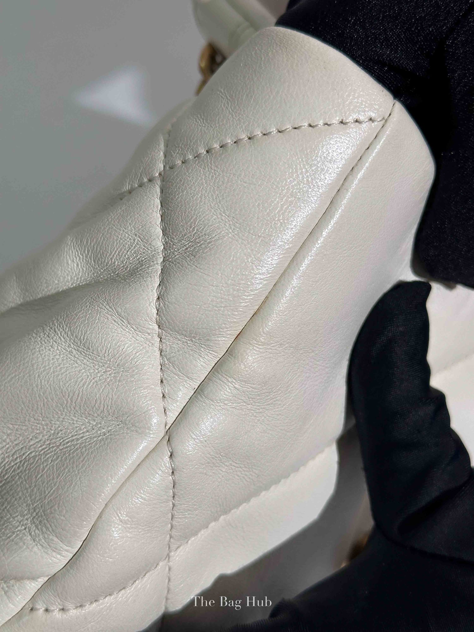 Chanel White Lambskin C19 Flap Bag