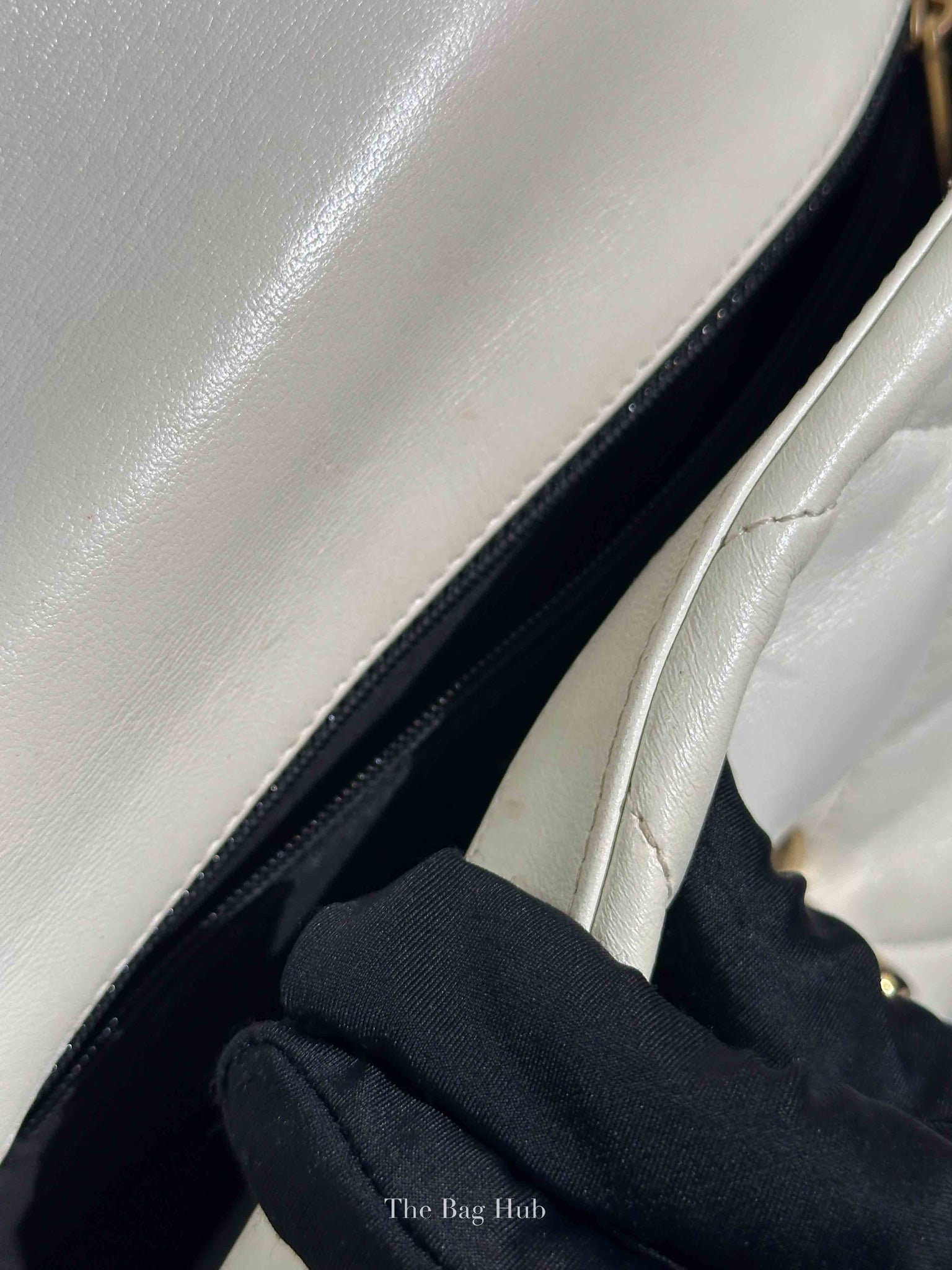 Chanel White Lambskin C19 Flap Bag