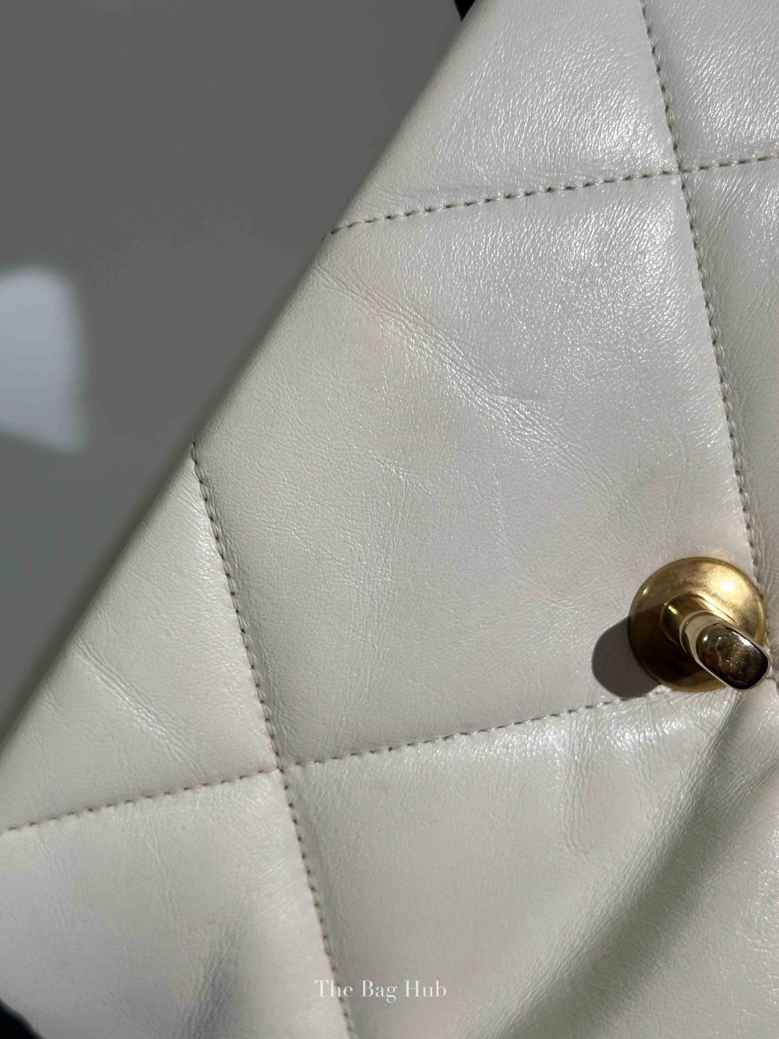 Chanel White Lambskin C19 Flap Bag