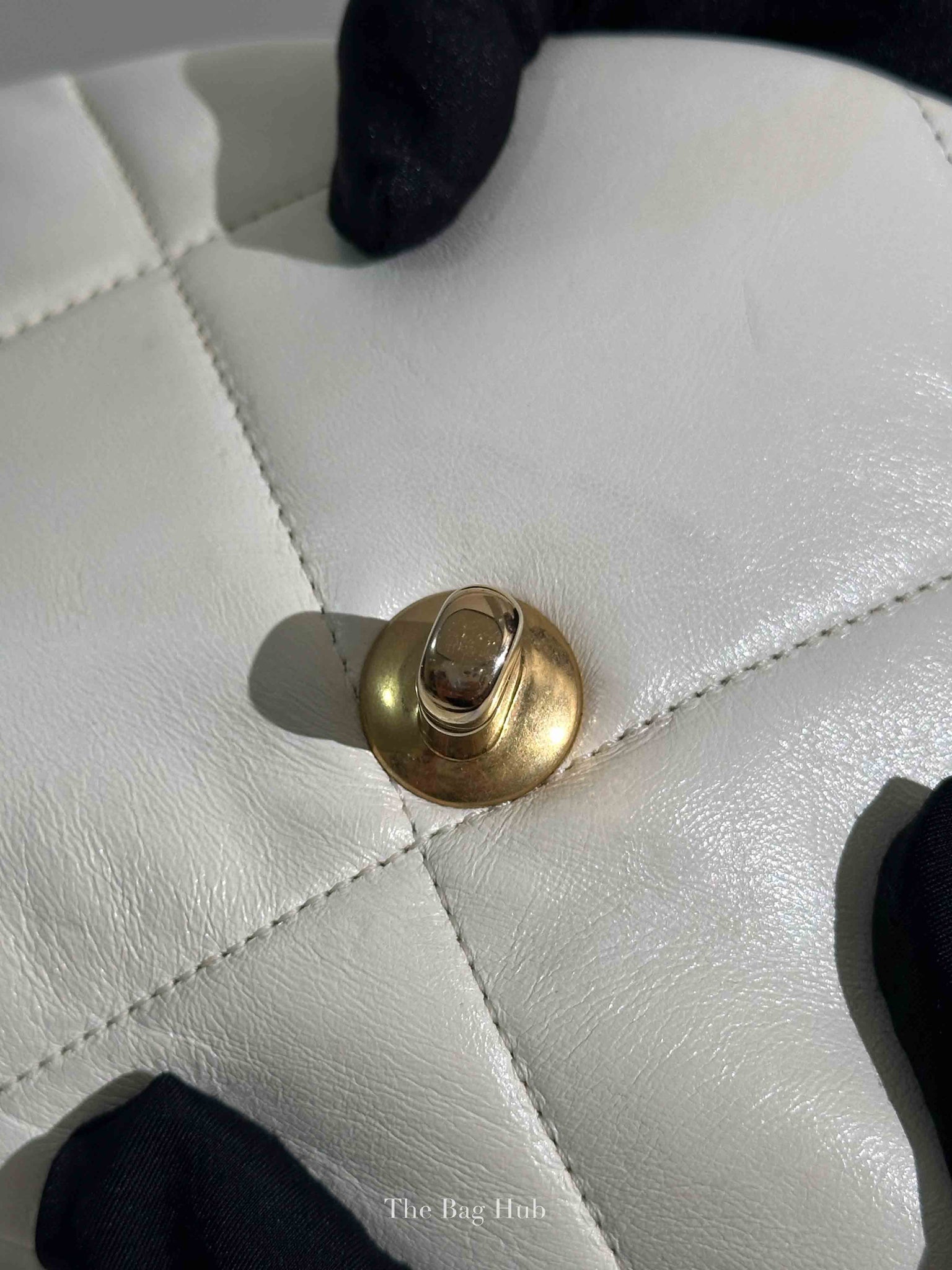 Chanel White Lambskin C19 Flap Bag