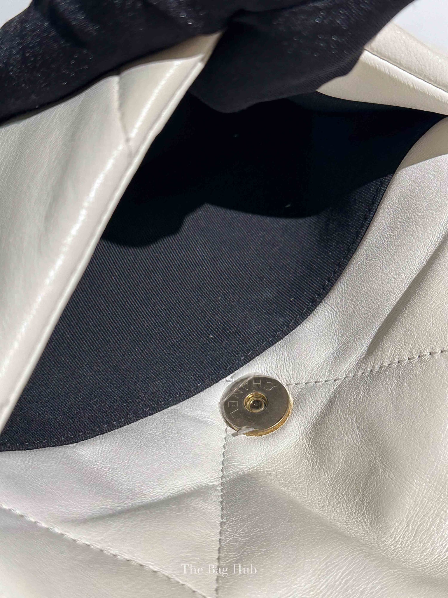 Chanel White Lambskin C19 Flap Bag