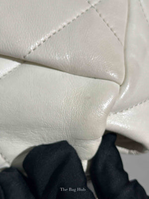 Chanel White Lambskin C19 Flap Bag