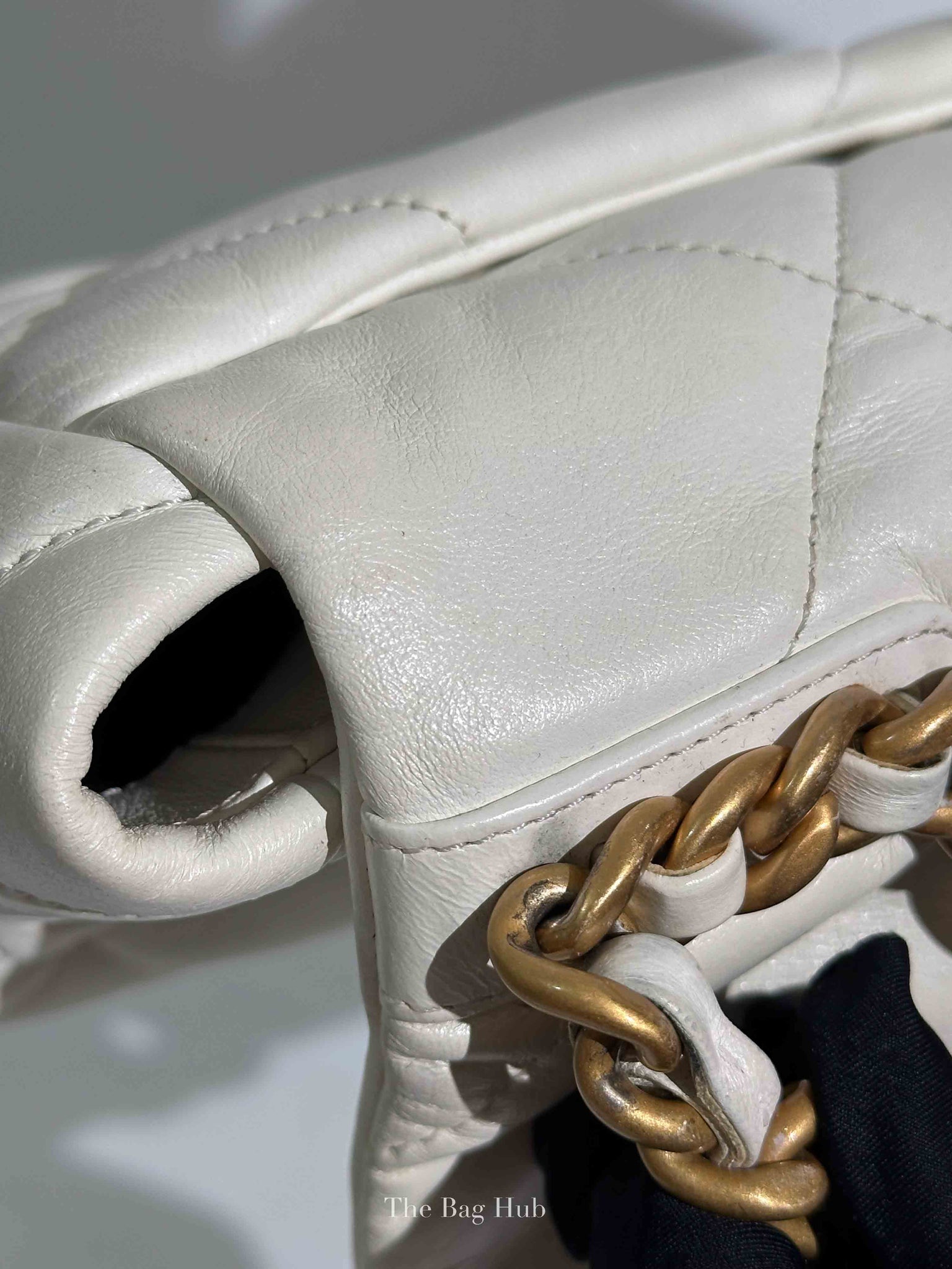 Chanel White Lambskin C19 Flap Bag
