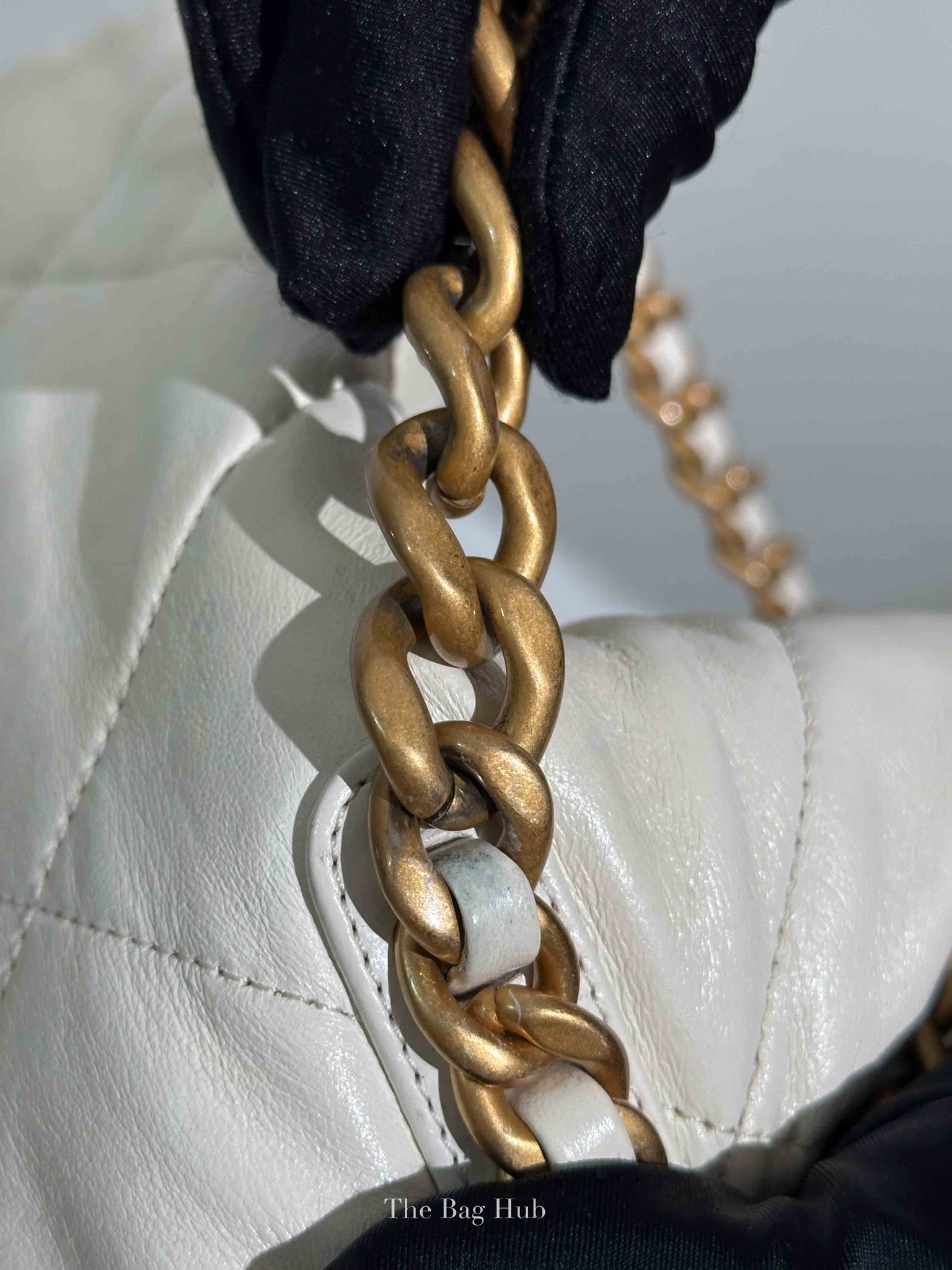 Chanel White Lambskin C19 Flap Bag