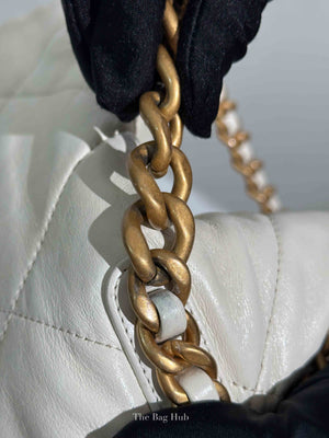 Chanel White Lambskin C19 Flap Bag