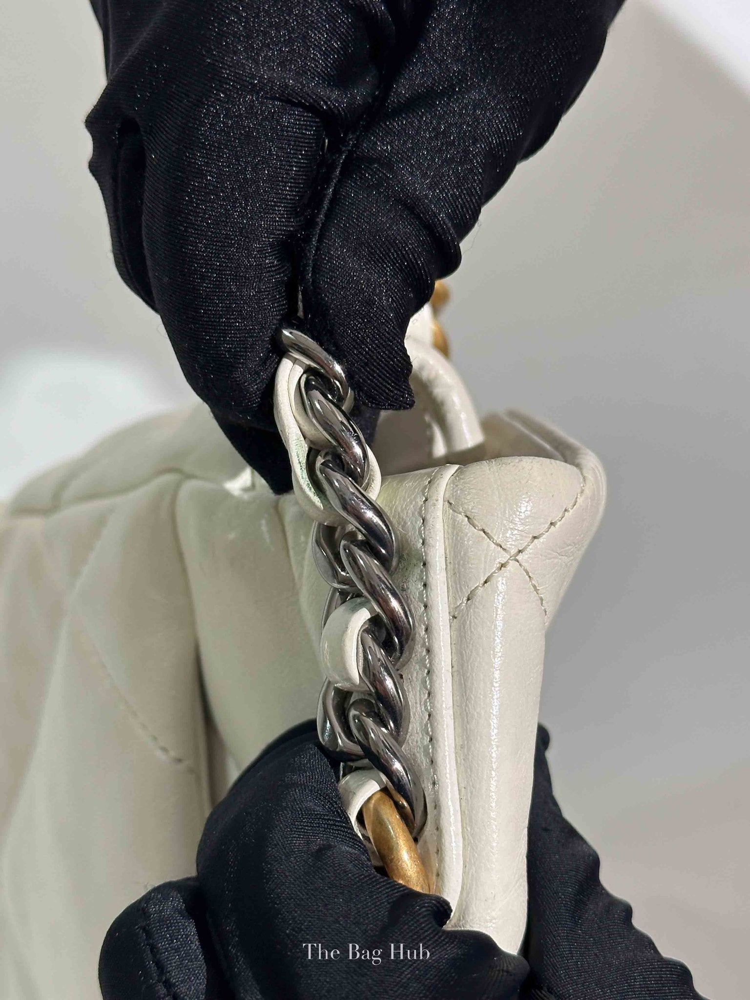 Chanel White Lambskin C19 Flap Bag