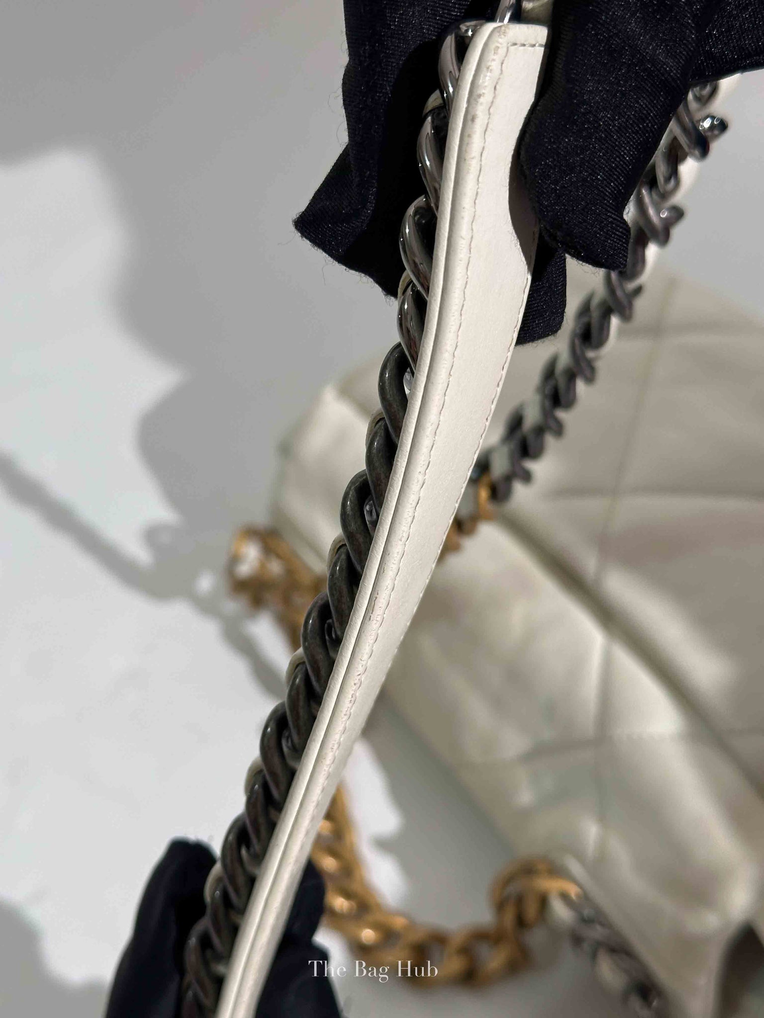 Chanel White Lambskin C19 Flap Bag