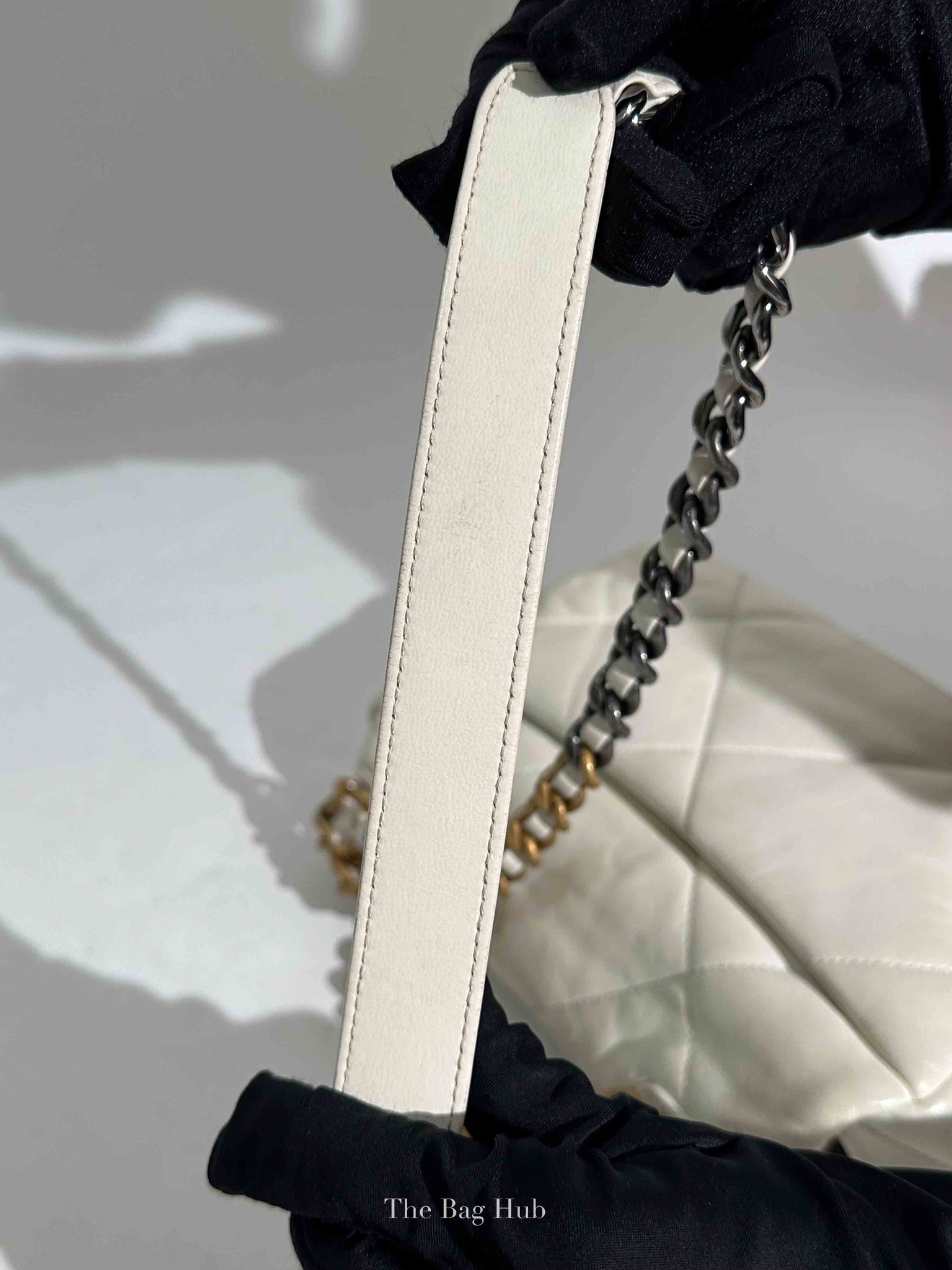 Chanel White Lambskin C19 Flap Bag