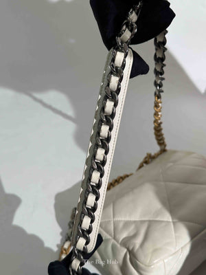 Chanel White Lambskin C19 Flap Bag