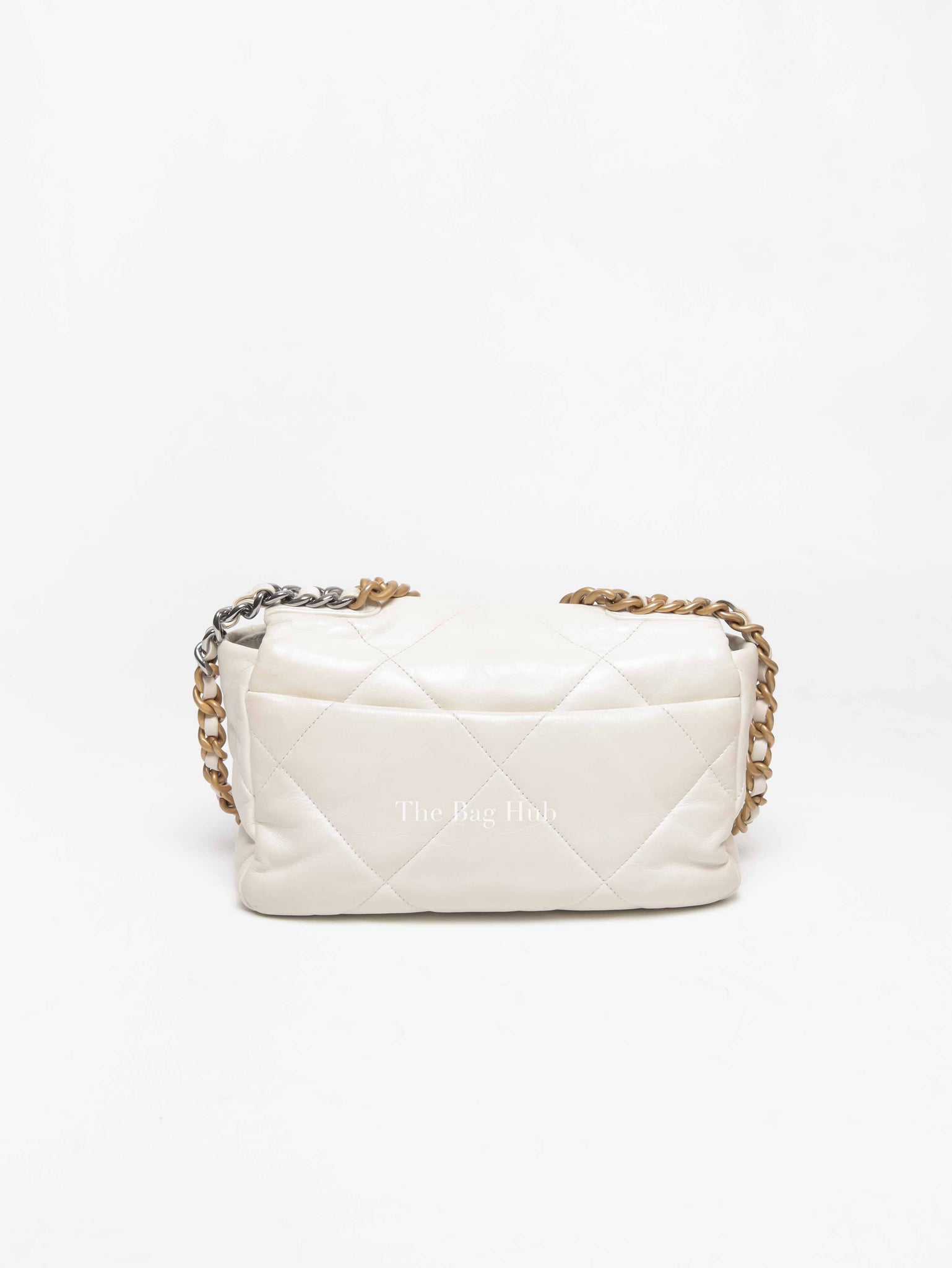Chanel White Lambskin C19 Flap Bag