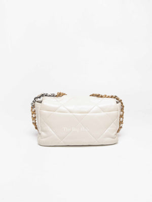 Chanel White Lambskin C19 Flap Bag
